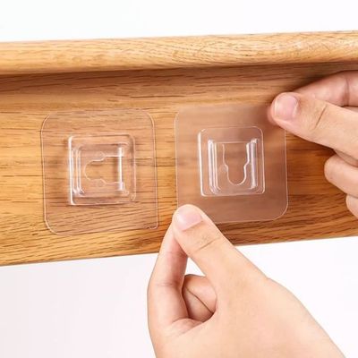 Lot De 6 Crochets De Douche Autocollants Transparents YNR - Adhésifs Imperméables Pour Salle De Bain
