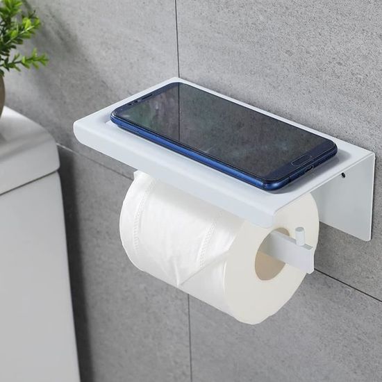 Range Papier Toilette Acier Inoxydable Porte Papier Toilette Avec Tablette  Porte Papier Wc Mural Sans Percage Adhesif Pour S[x9274] - Cdiscount  Bricolage