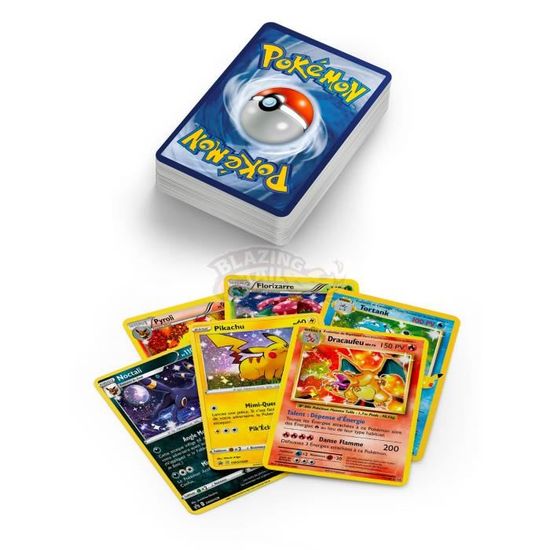 Lot 200 Cartes Pokémon Françaises Officielles - Dont 20 Brillantes, Sans Doublons + Autocollants Et énergie Offerts, Cadeau Enfant/collectionneur