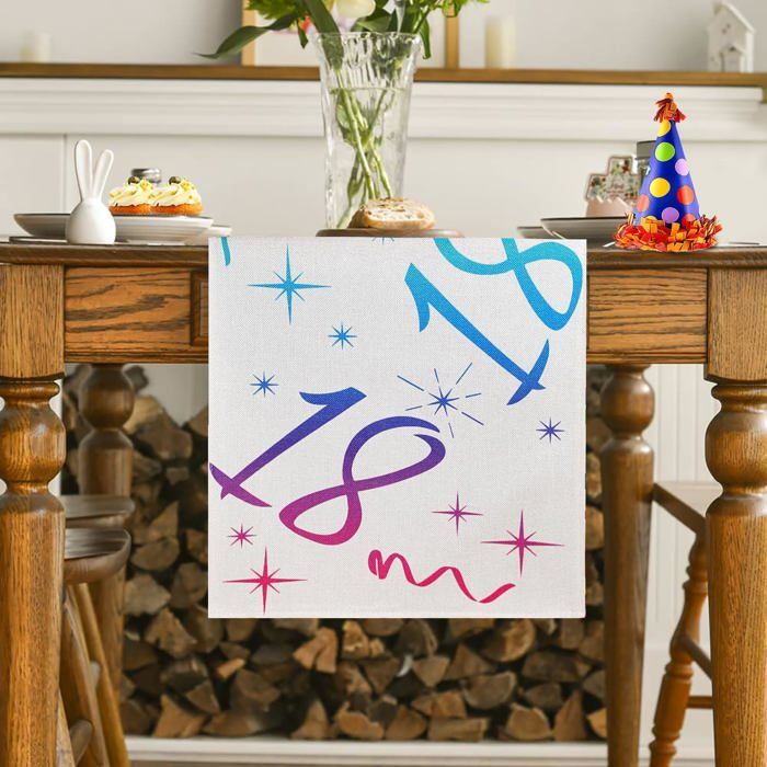 Chemin De Table Anniversaire 18 Ans Or – 28 Cm X 10 M, Gaufrage à Chaud, Décoration Luxe Fête, Joyeux 18 Ans Garçon Fille