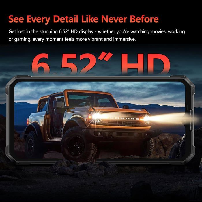 OUKITEL WP53 Pro Teléfono Resistente Android 15 – Batería 11000mAh, 24GB RAM, 256GB ROM, Cámara 50MP, Luz Camping 900LM Y Certificación IP68/IP69K