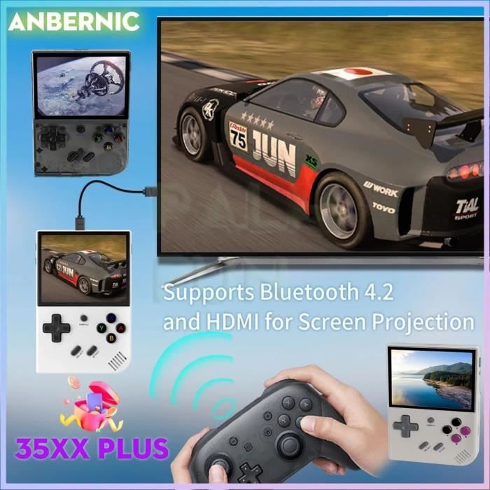 NITEBEAM ANBERNIC RG35XX Console de jeu portable rétro (gris, carte TF 64  Go, plus de 5500 jeux) : : Jeux vidéo