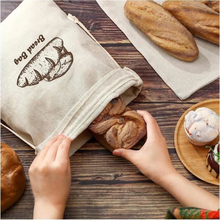 Sac à pain tissu boulangerie cheap