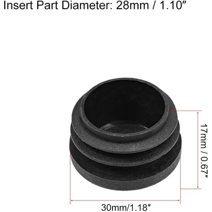 Pied De Meuble,Bouchon Intérieur Rond En Plastique Pour Tuyau En Acier, Capuchons De Suppression