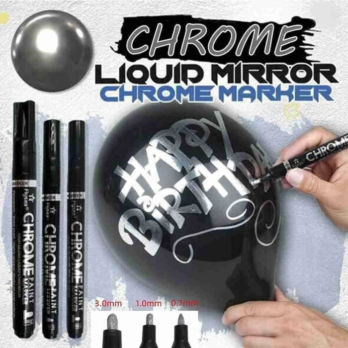 Silver Art Liquid Mirror Chrome Marker - Ensemble de marqueurs de