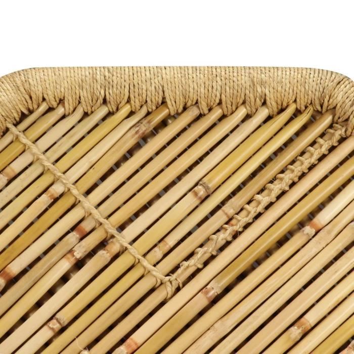 SIB Table basse octogonale Bambou et jute naturel 60x60x45cm ...