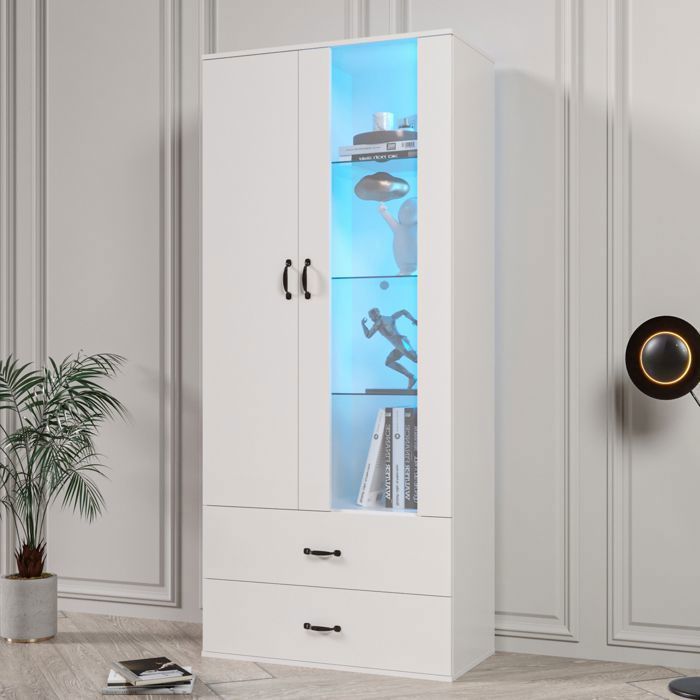 Meuble de rangement avec porte vitrée
