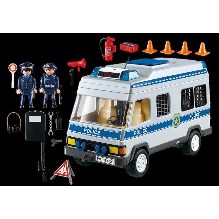 PLAYMOBIL 4023 City Action Fourgon quip et Policiers