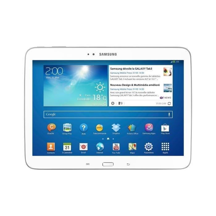 Samsung Galaxy Tab 3 10.1" 3G 16Go Blanc1