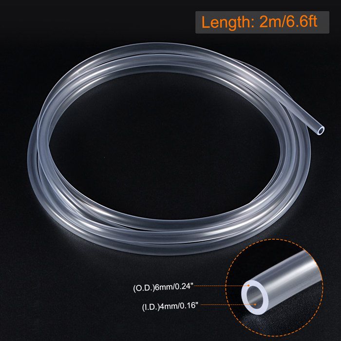 Tuyau PVC Transparent 5/16" Intérieur X 3/8" Extérieur - 10 Pieds Flexible, Avec 2 Colliers De Serrage