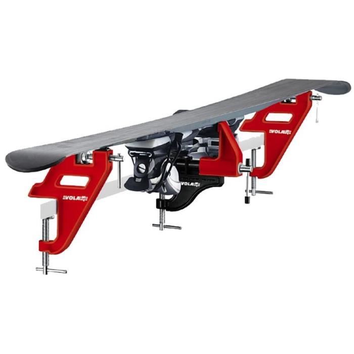 Étau Pour Ski Et Snowboard Winterial - 2 Pinces Réglables, Positions Horizontale/verticale, Caoutchouc Antidérapant