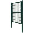 🎋4830Luxueux Magnifique-Portillon grillagé Portail de clôture-Porte de jardin 2D (simple) -Vert 106 x 190 cm-2