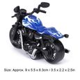 Modèle de jouet de moto en alliage de hautement simulation jouet de véhicule à tirer pour enfants(Bleu )-NIM-2