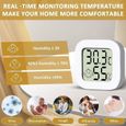 6 Pièces Mini Thermomètre Hygromètre Intérieur, Haute Précision Digital Thermomètre pour Chambre Bébé, Buanderie,-2