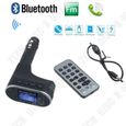 TD® Kit LCD Bluetooth voiture sans fil USB MP3 Transmetteur FM Radio - Accessoire auto Kit Main Libre Bluetooth, Remote control,-2