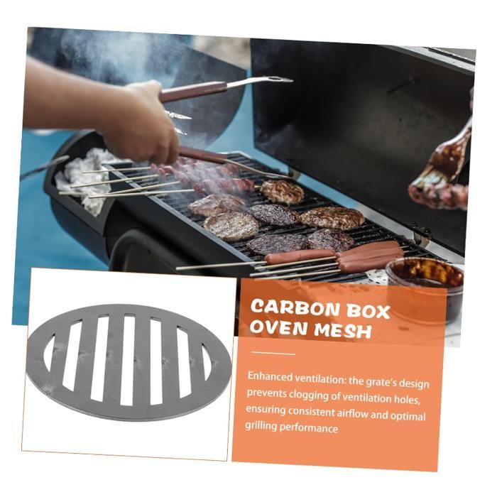 Grille Ronde Barbecue Grille Barbecue Ronde En Fonte 34,5cm Wiltec - Émaillée Pour Charbon Et Gaz - Répartition Chaleur Uniforme Barbecue Gaz