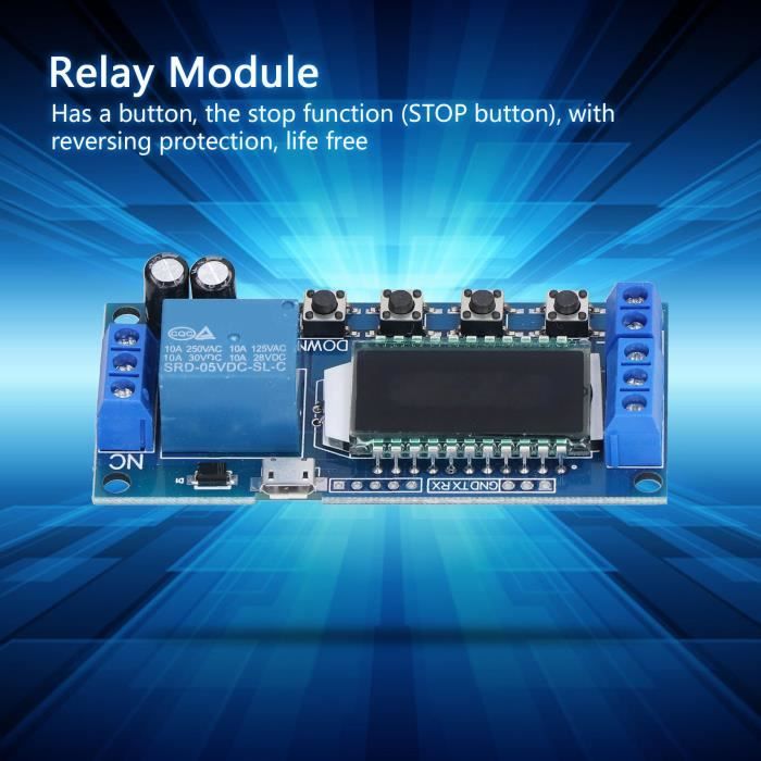 Duokon module de relais de retard Module de relais LCD Retard Panne de ...