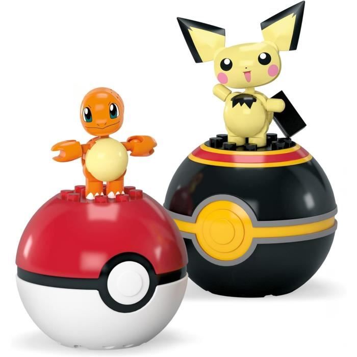 Bloc de construction Pokémon Salamèche avec Pokéball - Carte Pokemon Rare