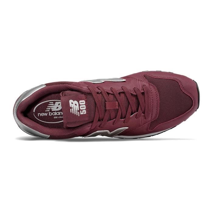 Baskets New Balance GM 500 Textile Blanc Adulte Lacets Mixte Plat Blanc Cdiscount Chaussures