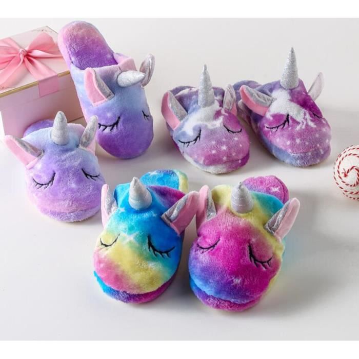 Chaussons licorne pour fille