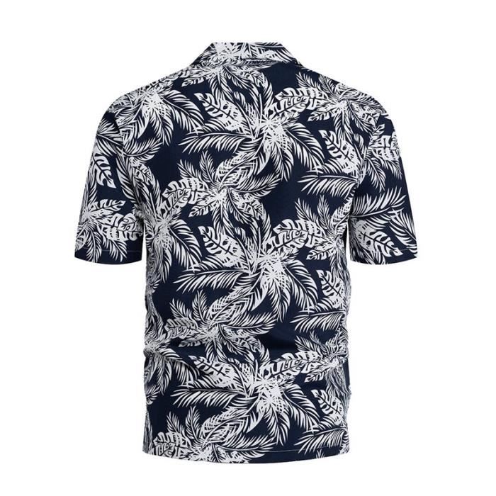 Chemise Western Homme Imprimée été - Slim Fit, Manches Courtes, Légère Et Respirante - Pour Vacances, Plage, Randonnée - 6