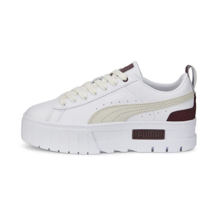 Baskets femme Puma Mayze Luxe blanc 40 Blanc Cdiscount