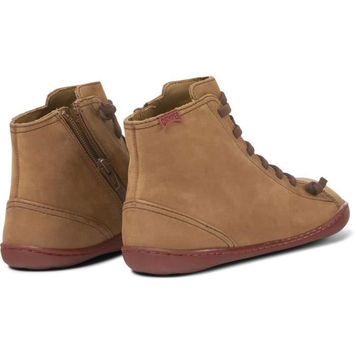 Bottines femme en cuir marron Camper Peu Cami 36 Brown