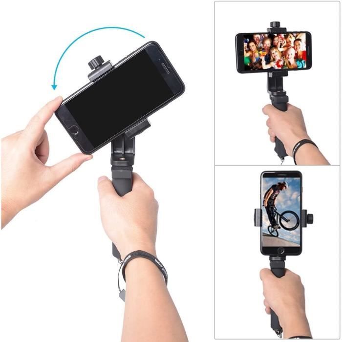Ergonomique Anti-Tomber Rotation à 360° Hand Grip Stabilisateur Smartphone  Perche a Selfie Poignée pour  Tiktok Compatible avec  iPhone-Micro/Video Light Adaptable : : High-Tech