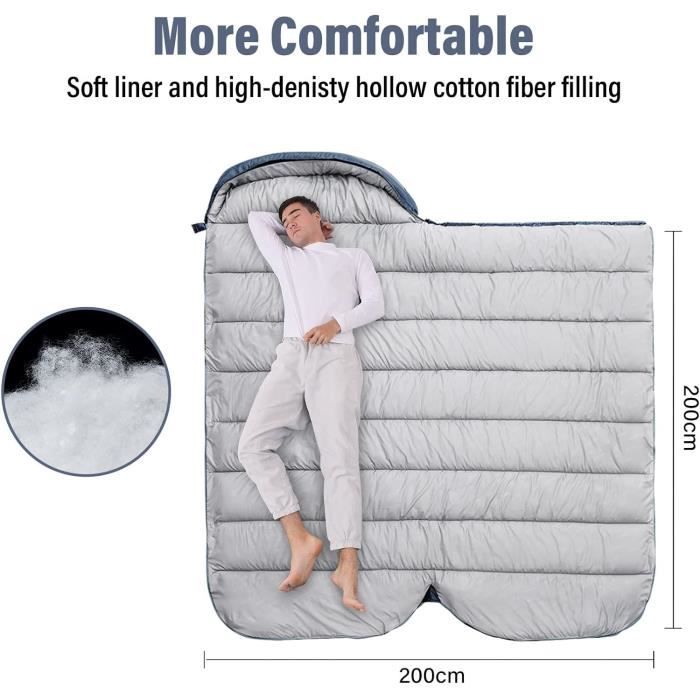 BISINNA Sac de Couchage XXL pour Adultes Grands et Grands Taille 3 4 Chaud et Confortable impermeable leger ideal pour Le C41 Cdiscount Sport