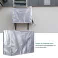 Housse de climatiseur - OMABETA - Universelle épaissie - Argent - Polyester - 80 x 26 x 57cm-3