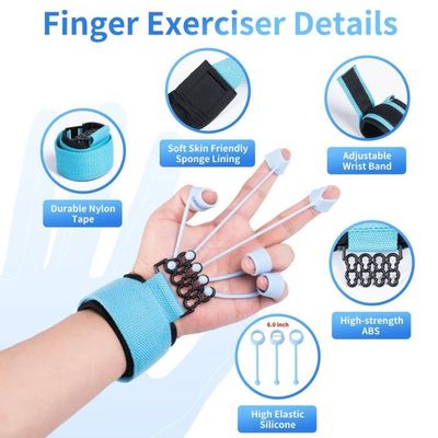 Extenseur De Doigts Et Main Avec Bande De Résistance - Renforcement Et Rééducation, Forces 9-34 Kg, Silicone