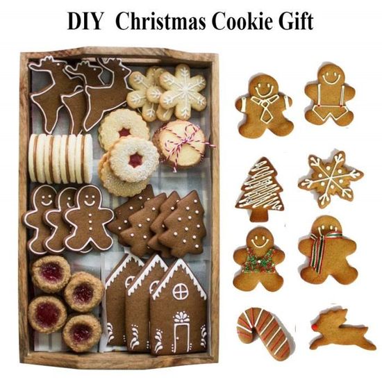20 Emporte-pièces De Noël En Acier Inox - 4 Formes (sapin, Bonhomme, Flocon) X 5 Tailles - Pour Biscuits, Pâtisserie, Décoration