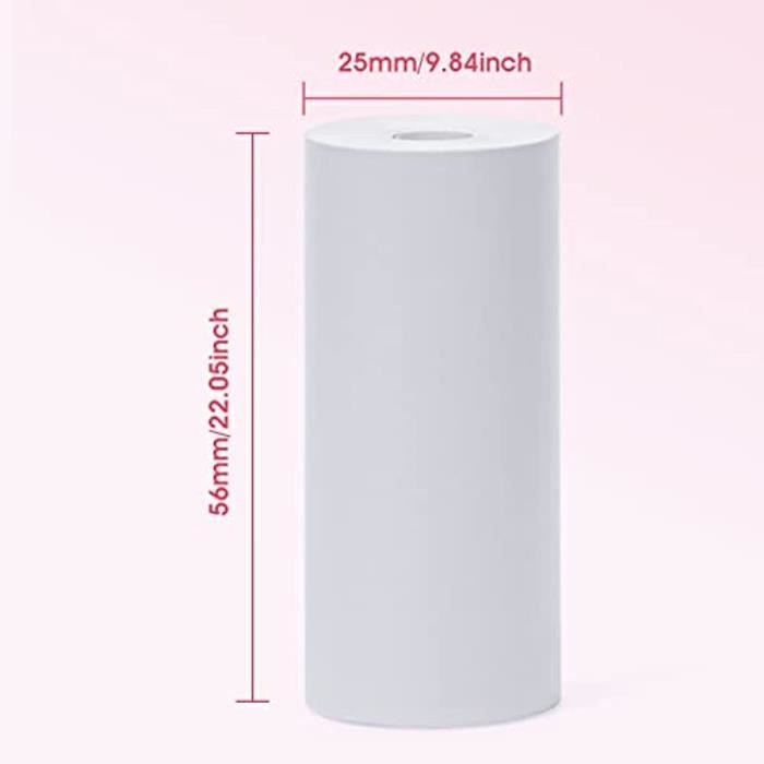 Papier Thermique Pour Appareil Photo Enfant - 5 Rouleaux - Impression Instantanée Noire Et Blanc - DIY