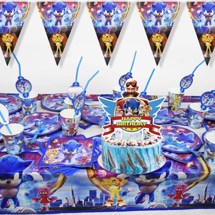 Sonic Vaisselle Décoration Fête D anniversaire Enfants Party