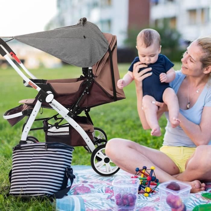 Pare soleil poussette universelle avec protection UV 50+ et  imperméable,capote poussette universelle avec hublot et ailes dabat-jour -  Cdiscount Puériculture & Eveil bébé