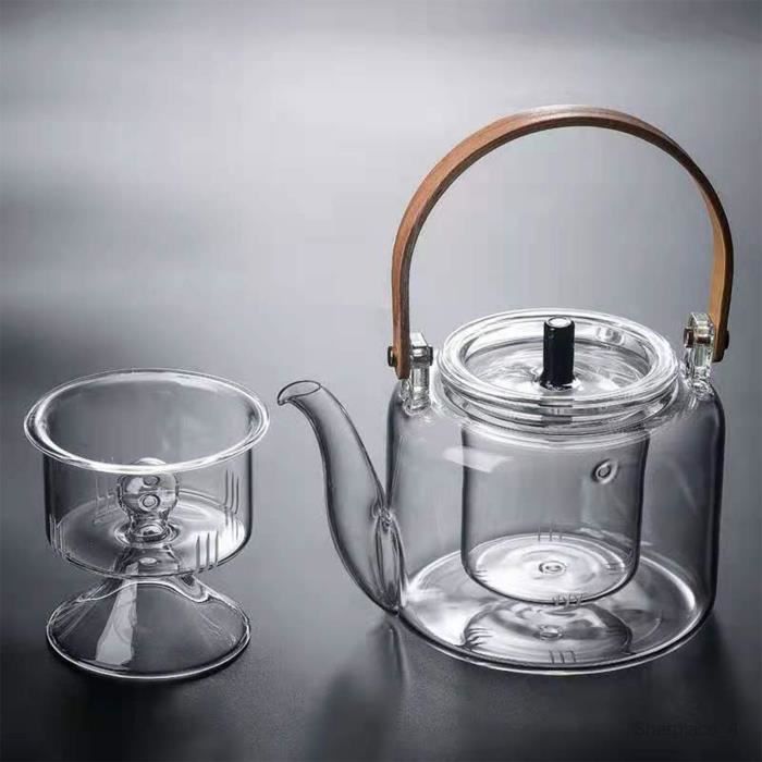 Théière En Verre 450ml Avec Infuseur Inox - Résistante à La Chaleur - Idéale Pour Thé Et Café