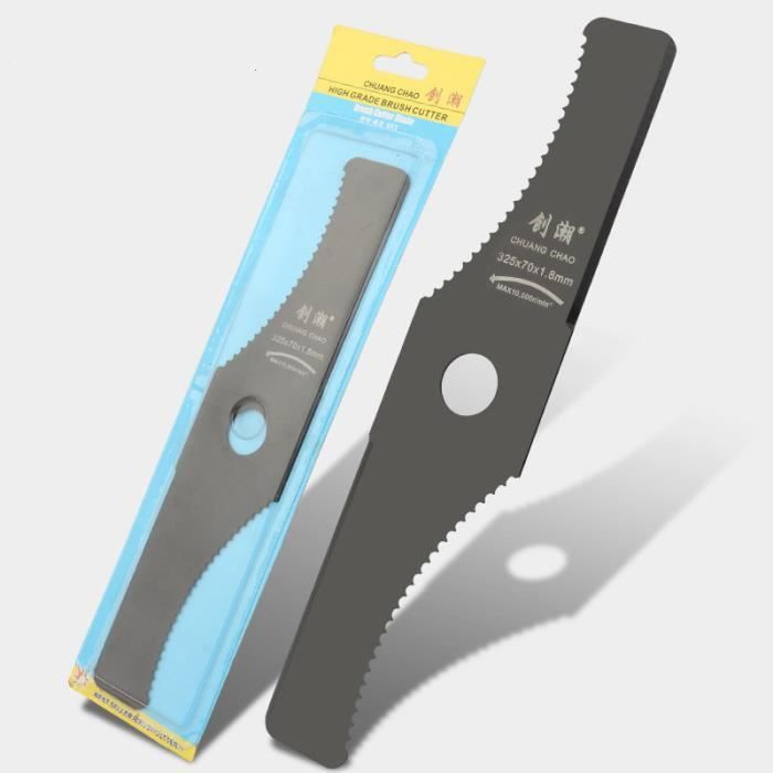 Lame Métallique Pour Débroussailleuse Einhell - Double Lame Avec Disque De Protection - Compatible GE-CT 18 LI, Gardol, Mr. Gardener - Diamètre 9,5 Cm