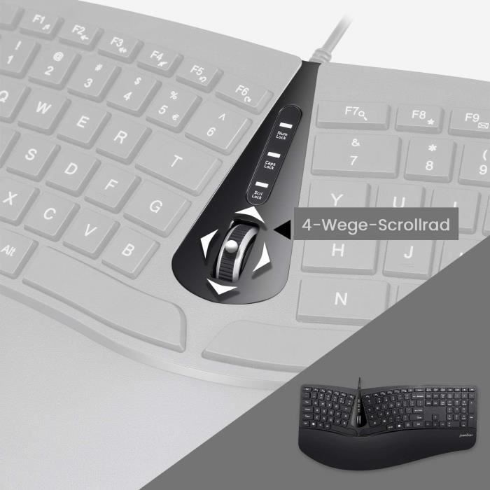 Kit Combiné Ergonomique - PERIXX - Periduo-505 - Clavier Incurvé ...