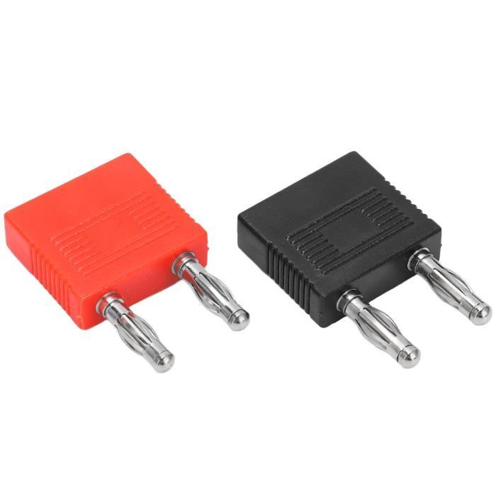 Gissroys Câble Banane Double 4mm Haute Conductivité - Lot De 2, 1m, Pour Tests Et Mesures