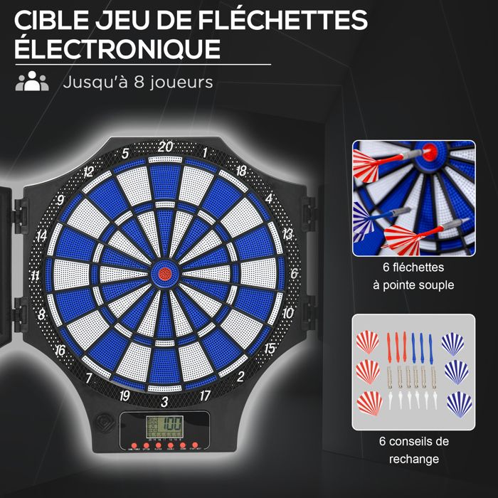 18 Pouces Tableau de fléchettes électronique à Score Automatique Jeu de 18 Pouces Tableau de fléchettes électronique à Score Automatique Jeu de