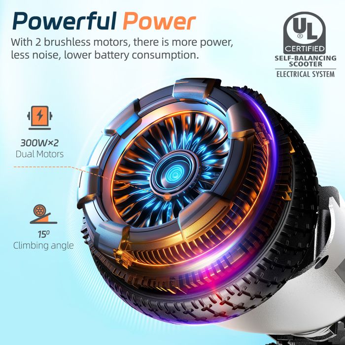 Hoverboard Enfant 6.5'' IHoverboard H2 Rose - Bluetooth LED 500W - Neuf