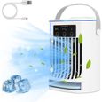Ventilateur Mobile - USB 500 ml, 3 Vitesses, 3 Modes Brumisation, Minuterie, Type-C, pour Chambre, Bureau, Camping