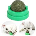 Boules comestibles d'herbe à chat rotatives, jouet naturel d'herbe à chat, Chats se Nettoient Dents-0