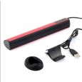 TD® Barre de son Haut-parleur USB Haut-parleur pour ordinateur portable Barre de son stéréo Ordinateur Petit haut-parleur Rouge-0