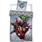 BRAND Parure de lit Avengers Marvel - Microfibre, Polyester - Bleu - 140 x 200 cm - Sous licence officielle Avengers