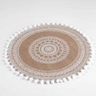 Set de table - DECORLINE - 38 cm - Jute naturelle - Blanc - Lavable et réutilisable