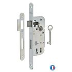 THIRARD - Serrure encastrable NF à clé pour porte de chambre, axe 40mm, bouts ronds, 1 clé - THIRARD