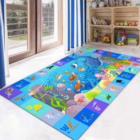 Tapis de jeu pour enfants - HIBA - Monde sous-marin - Bleu [120x160 cm]