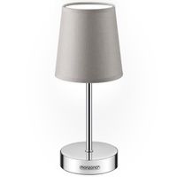 Monzana Lampe de table Taupe avec abat-jour lampe de chevet interrupteur E14 parfait pour chambre salon décoration