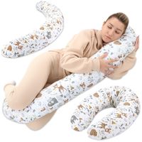 Oreiller d'allaitement xxl oreiller dormeur latéral - Coton Oreiller de grossesse, de positionnement  adultes Cerf